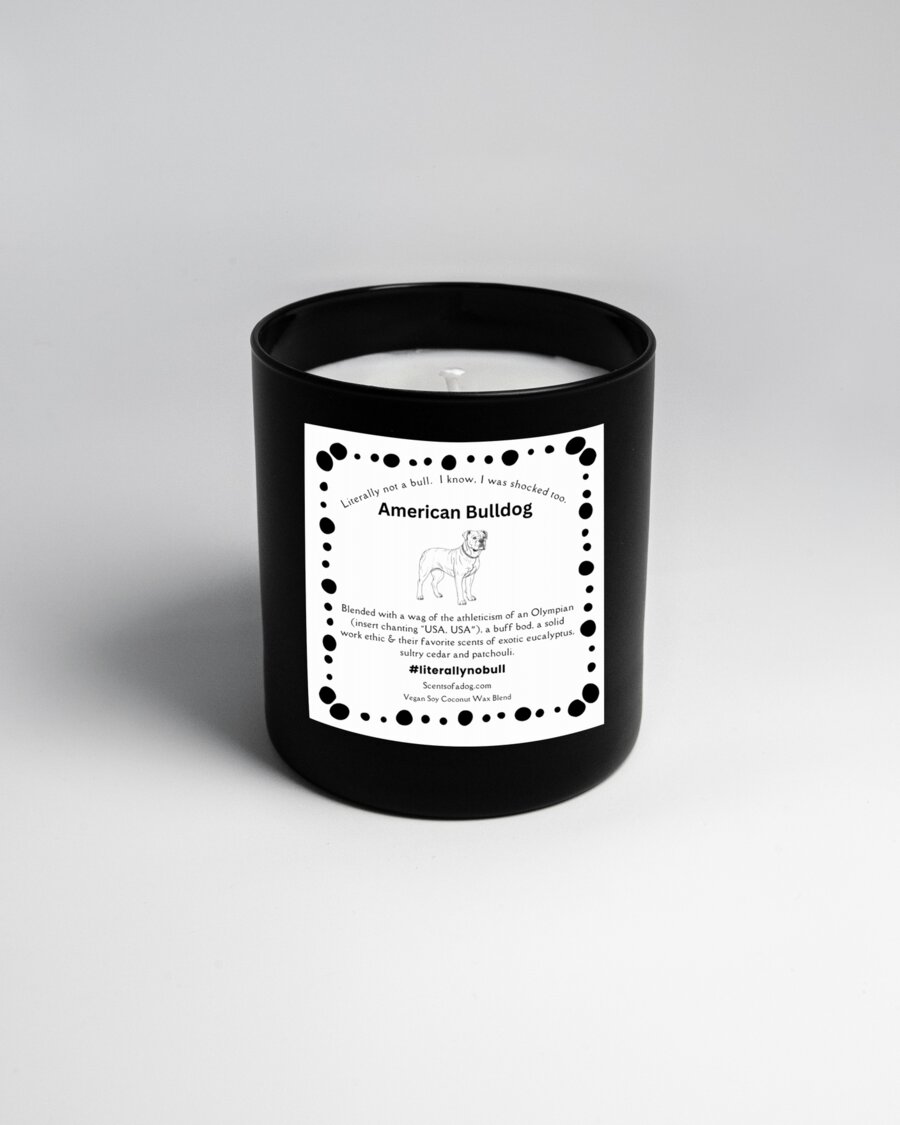 American Bulldog candle