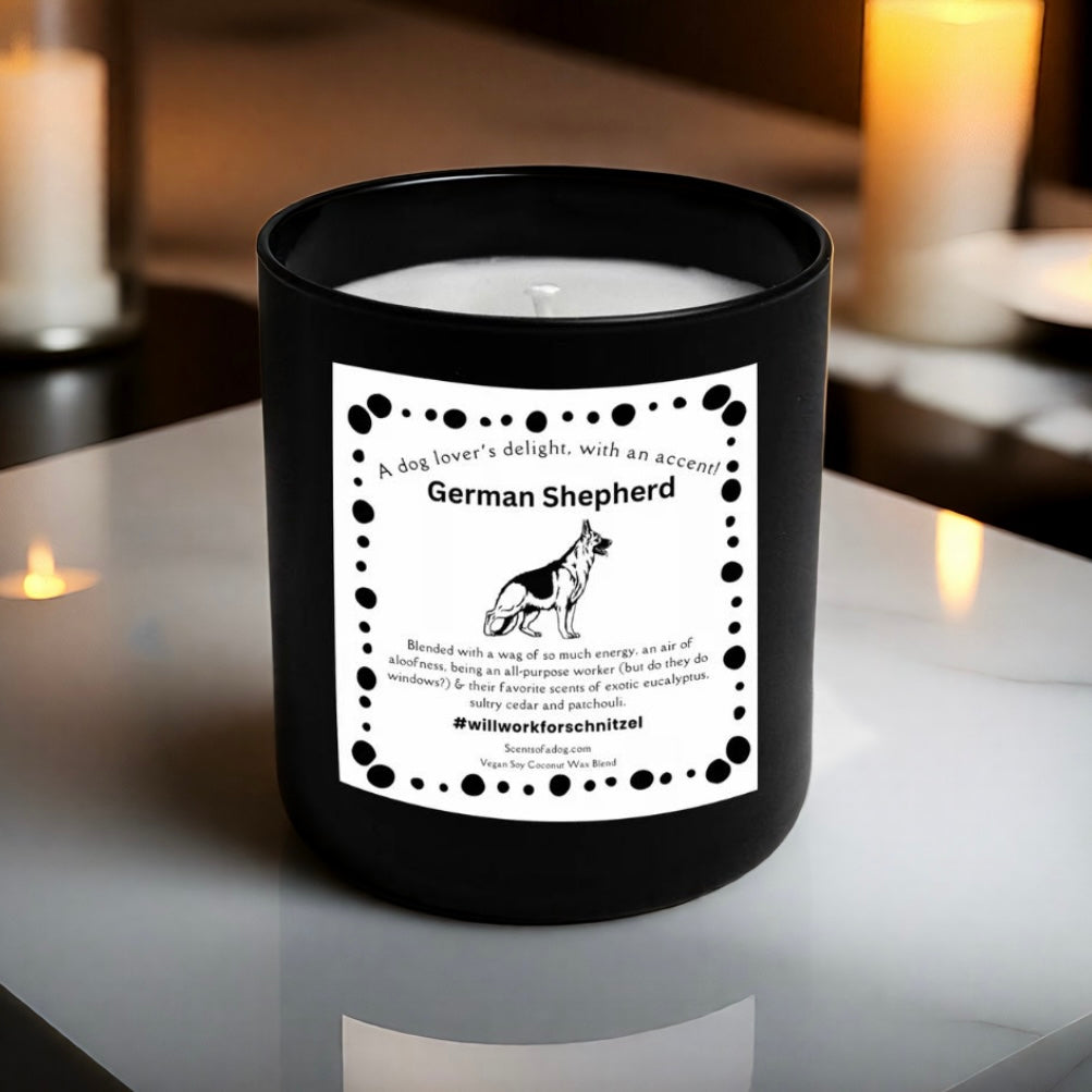 German Shepherd candle